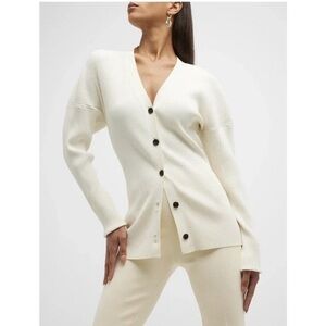 A.L.C. Sweater Ellen Cardigan Ribbed in White